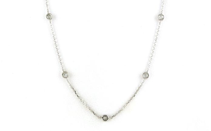 content/products/Bezel-Set Diamond Station Necklace in White Gold (0.22cts TWT)