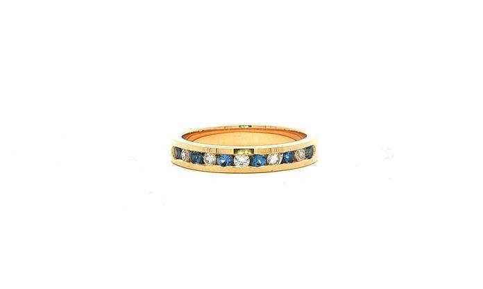 content/products/11-Stone Channel-set Alternating Montana Yogo Sapphire and Diamond Ring in Yellow Gold (0.47cts TWT)
