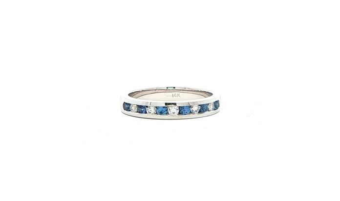 content/products/11-Stone Channel-set Alternating Montana Yogo Sapphire and Diamond Ring in White Gold (0.47cts TWT)