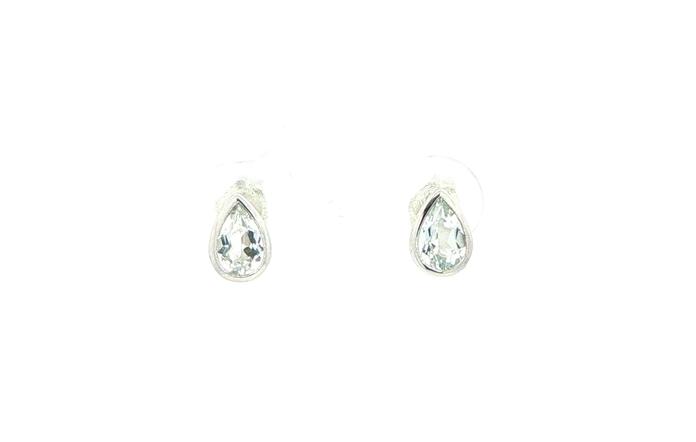content/products/Bezel-set Pear-Cut White Topaz Stud Earrings in White Gold (0.99cts TWT)