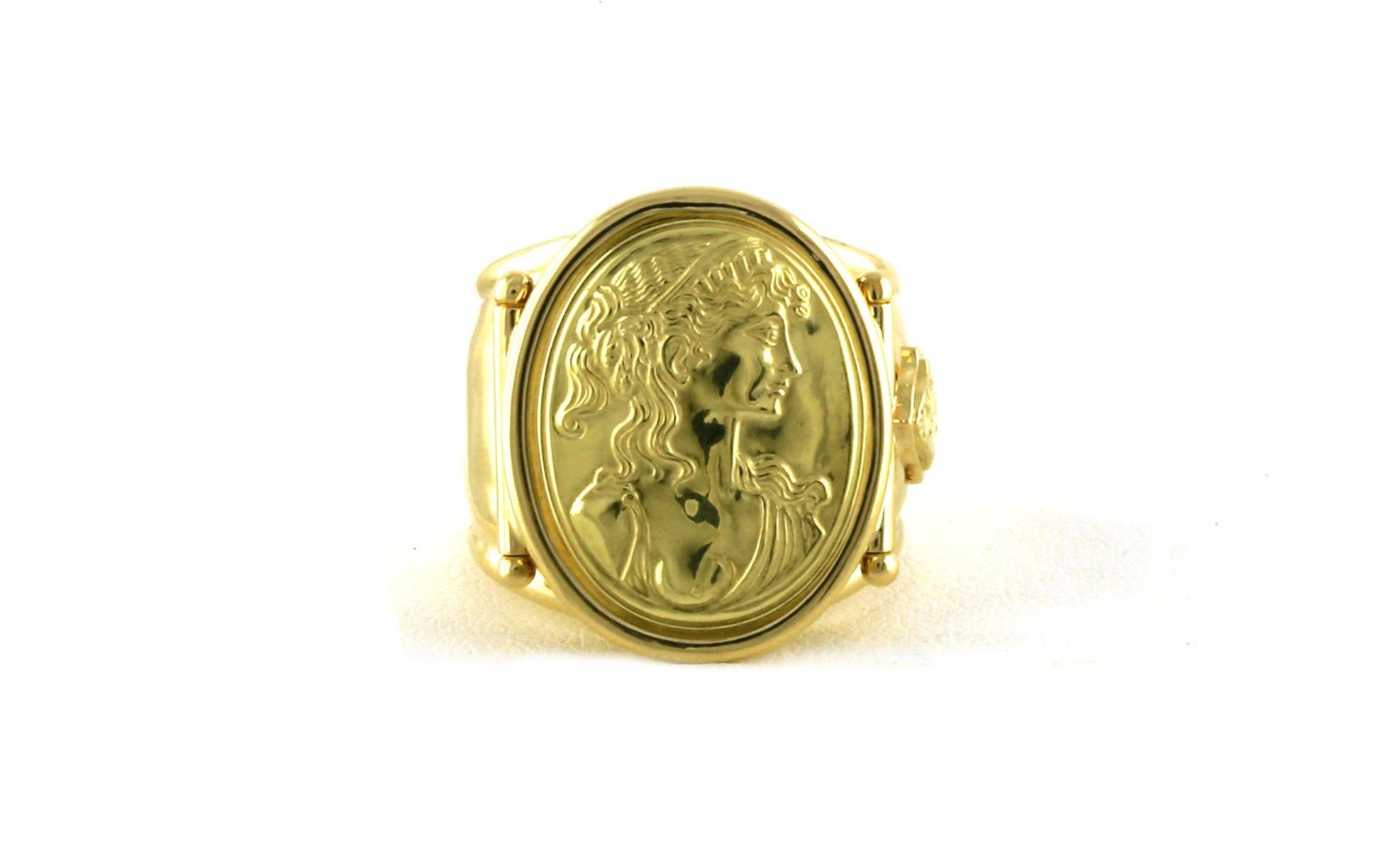 Estate Piece: Cameo Style Fashion Ring in Yellow Gold