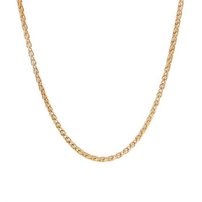 content/products/Estate Piece: Classic Wheat Chain Necklace in Yellow Gold (2.20 mm)