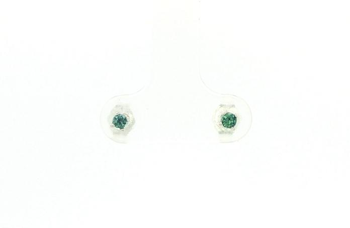 content/products/Blue-Green Montana Sapphire Stud Earrings in 4-Prong Settings in Sterling Silver (0.15cts TWT)