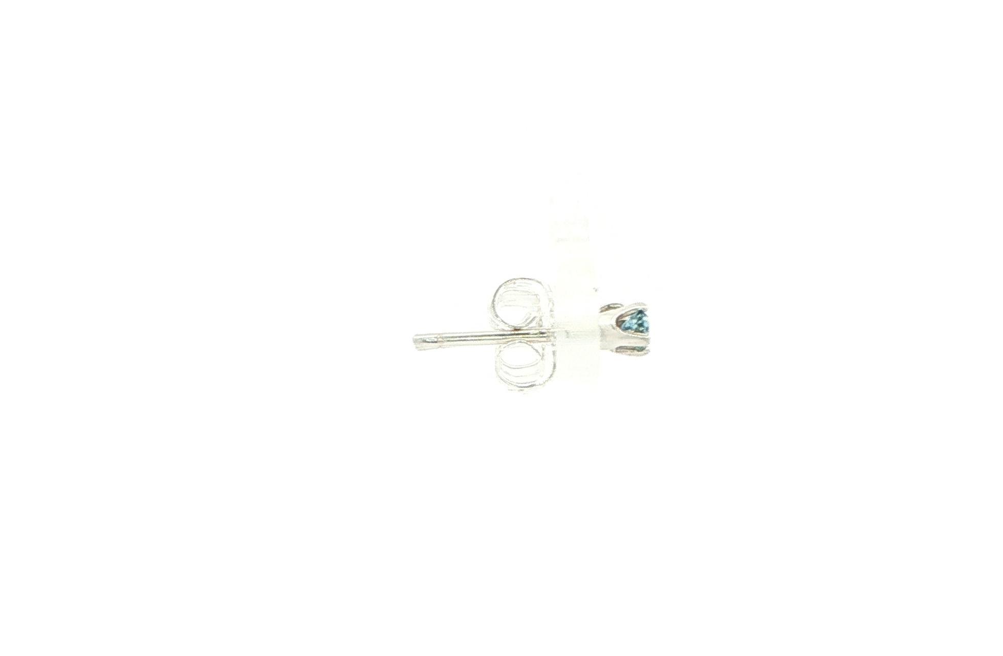 Pale Blue Montana Sapphires Stud Earrings in Sterling Silver (0.15cts TWT) side