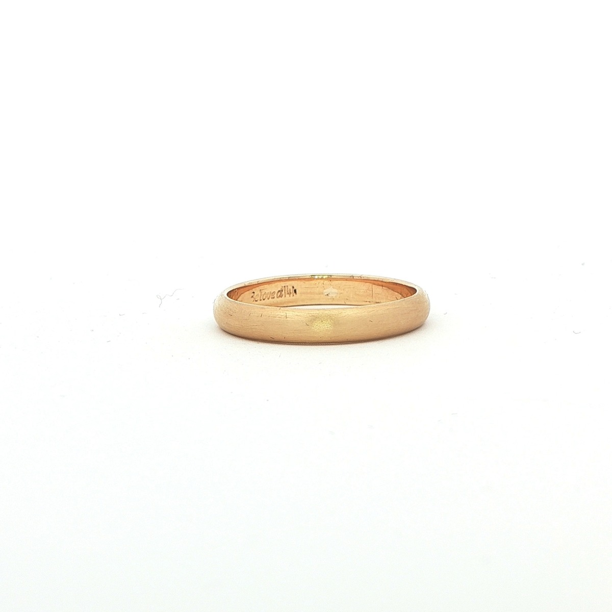 Estate Piece: Classic Band Ring with Satin Finish in Yellow Gold (3.4 mm)