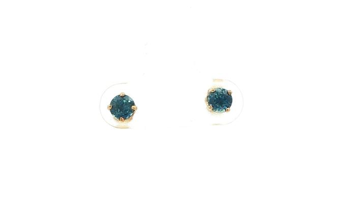 content/products/Greenish Blue Montana Sapphire Stud Earrings in 4-Prong Settings in Yellow Gold (0.70cts TWT)