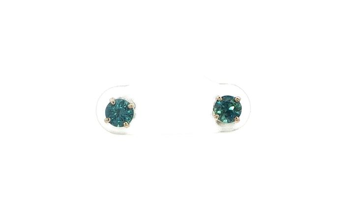 content/products/Blue Green Montana Sapphire Stud Earrings in 4-Prong Settings in Yellow Gold (0.76cts TWT)