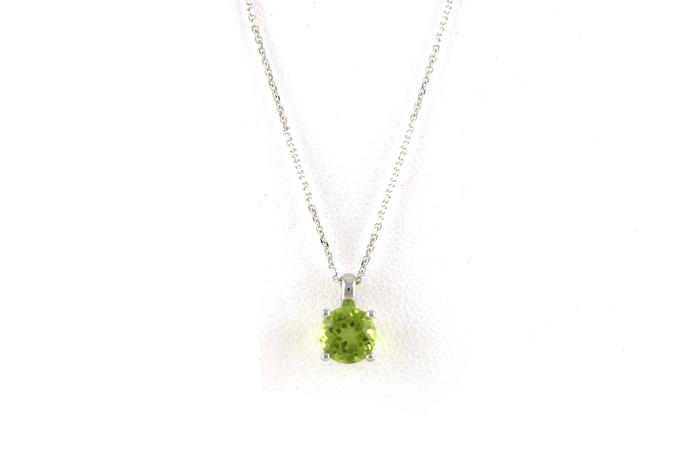 content/products/Peridot Solitaire Necklace in White Gold (0.95ct)