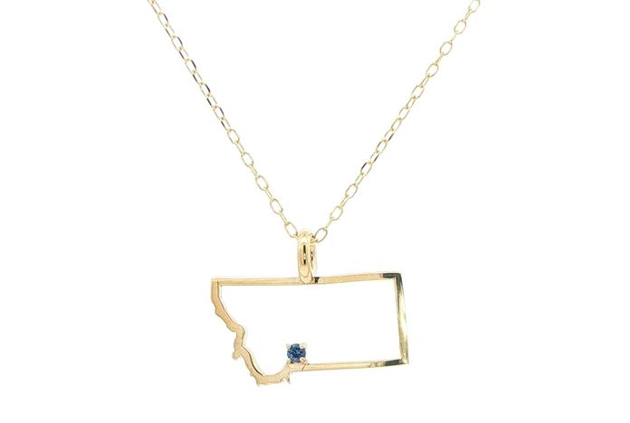 content/products/State of Montana Outline Necklace with Montana Yogo Sapphire in Yellow Gold (0.03cts)