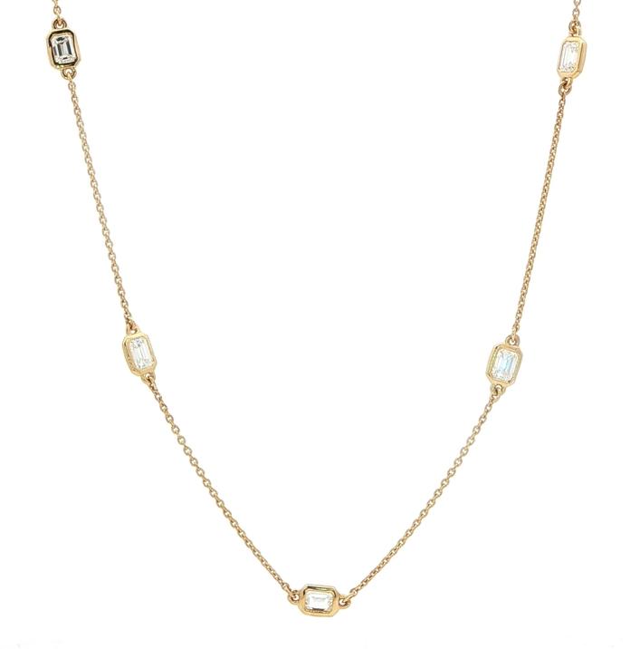 content/products/9-Stone Emerald-Cut Diamond by the Yard Necklace in Yellow Gold (1.00cts TWT)