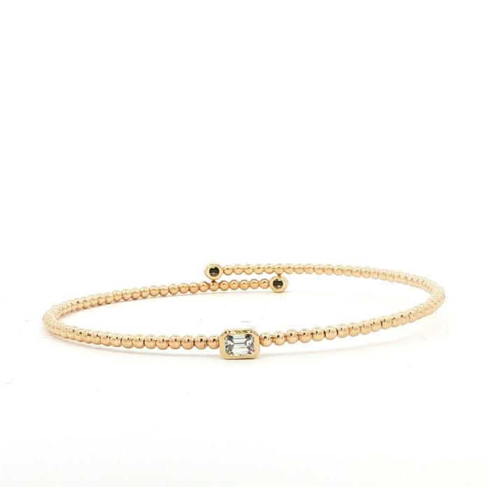 content/products/Emerald-Cut Diamond Beaded Flexible Cuff Bracelet in Yellow Gold (0.28cts TWT)