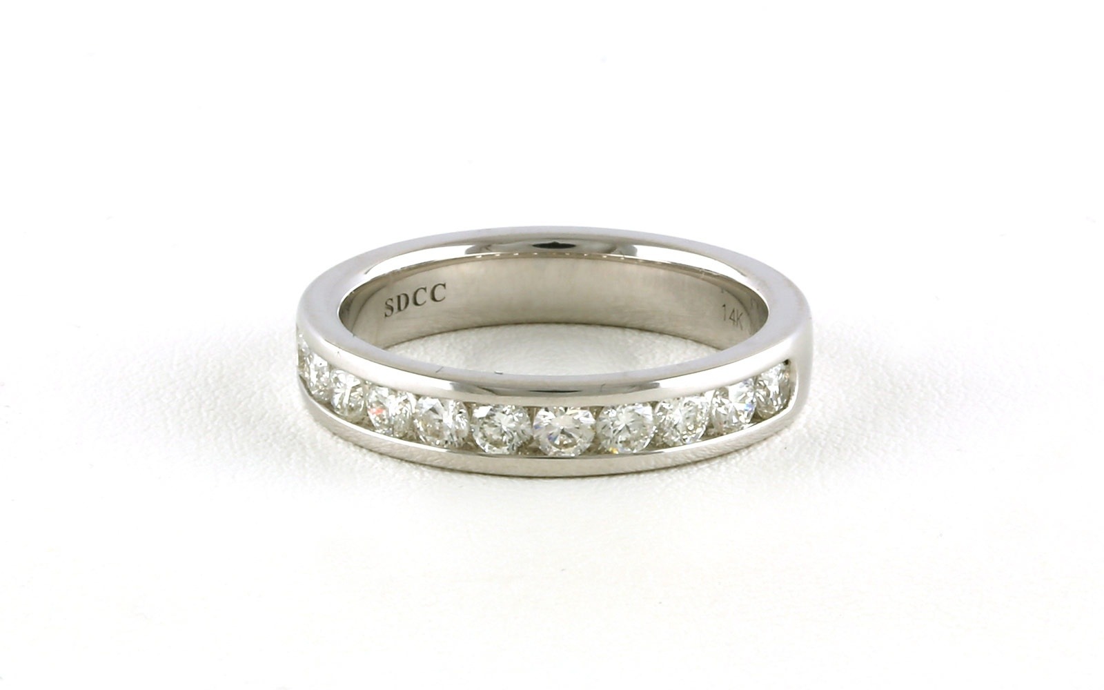 11-Stone Channel-Set Diamond Wedding Band in White Gold (0.75cts TWT)