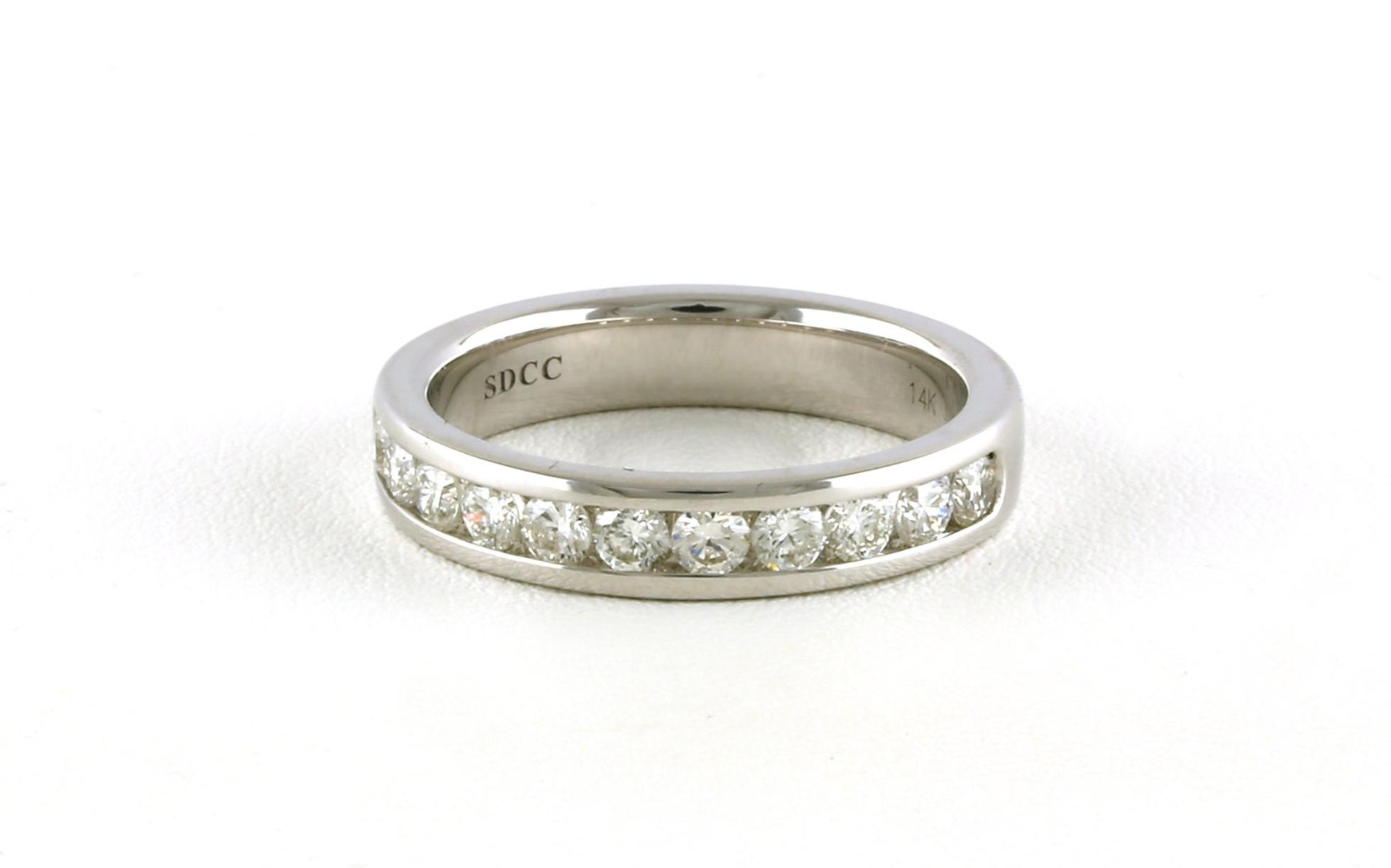 11-Stone Channel-Set Diamond Wedding Band in White Gold (0.75cts TWT)