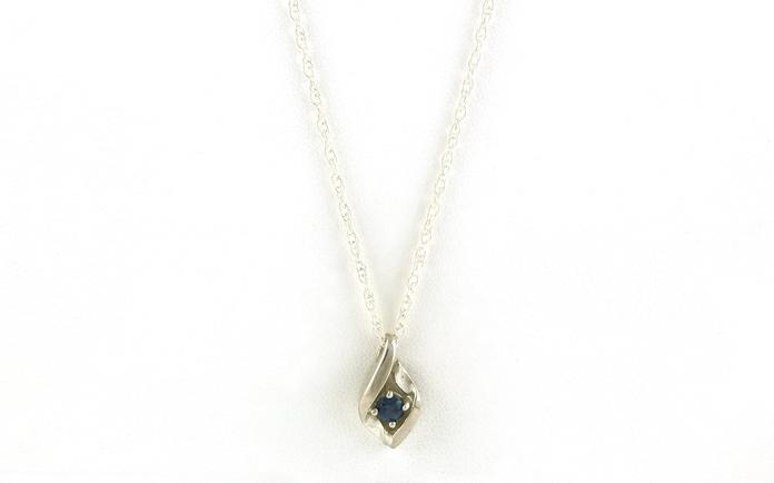content/products/Twist Montana Sapphire Solitaire Necklace in Sterling Silver (0.33cts TWT)