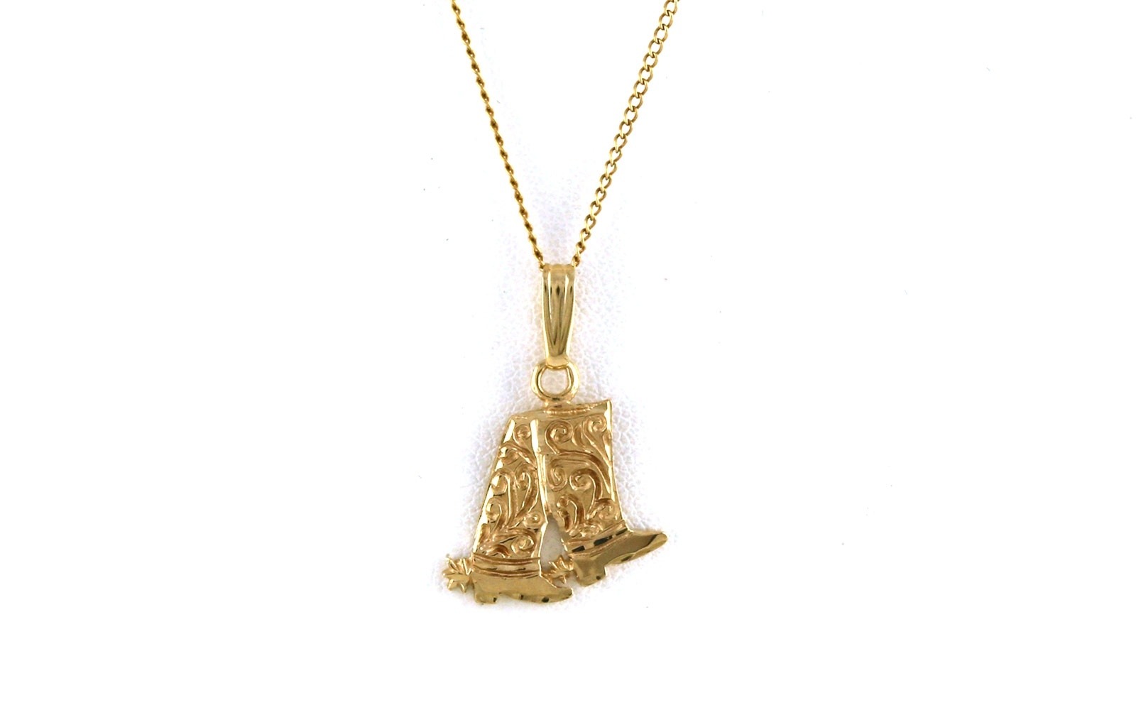 Estate Piece: Cowboy Boots Charm in Yellow Gold