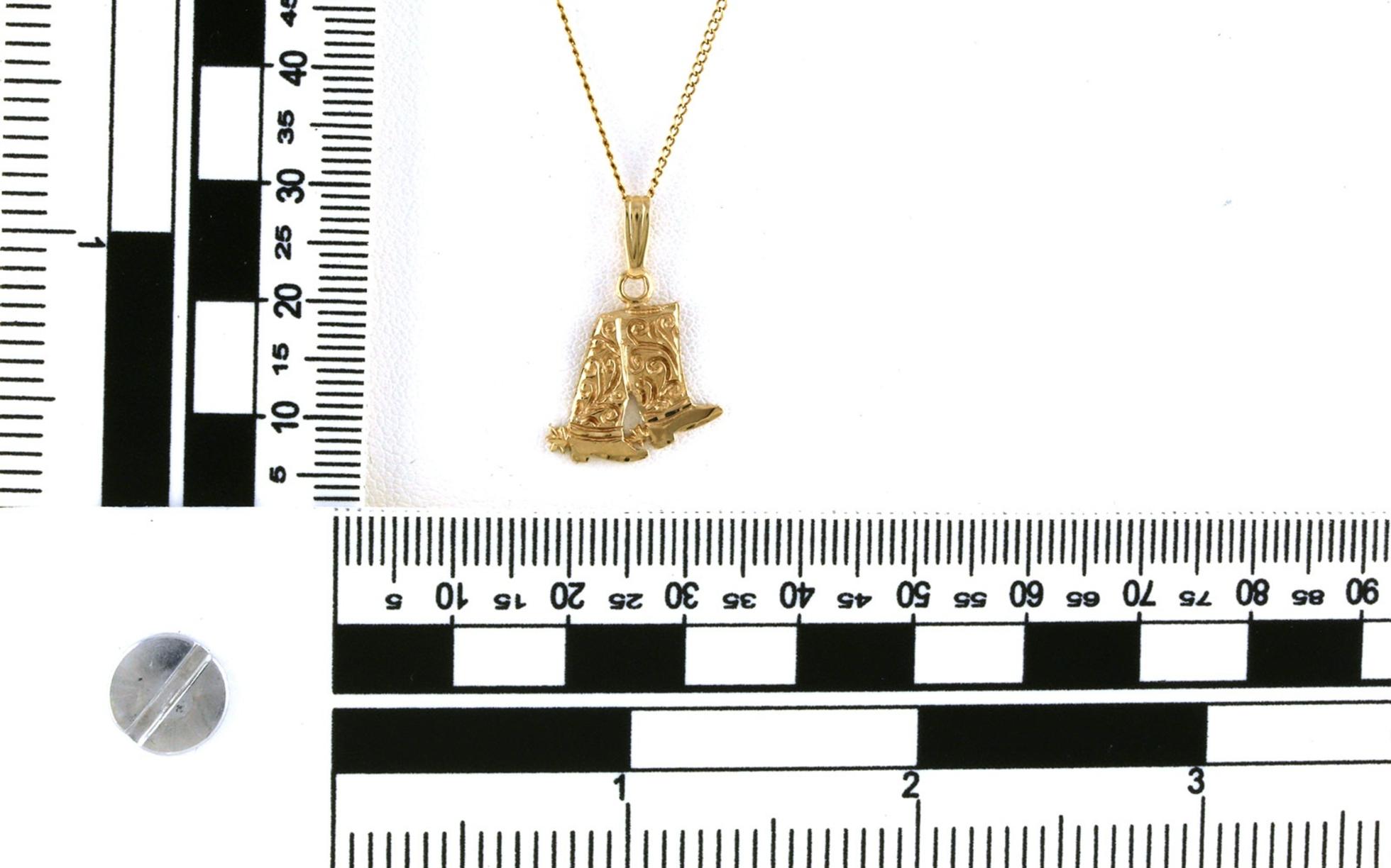 Estate Piece: Cowboy Boots Charm in Yellow Gold scale