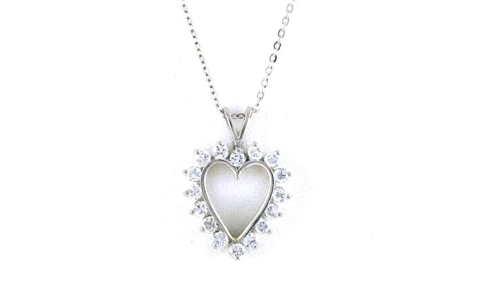 content/products/Estate Piece: Diamond Heart Necklace on Rabbit-Ear Bail in White Gold Necklace (0.88cts TWT)