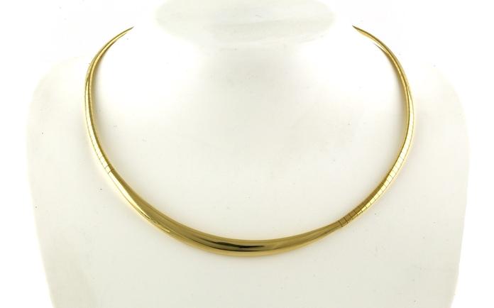 content/products/Estate Piece: Curved Bar Omega Collar Necklace in Yellow Gold