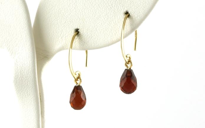 content/products/Garnet French Wire Dangle Earrings in Yellow Gold