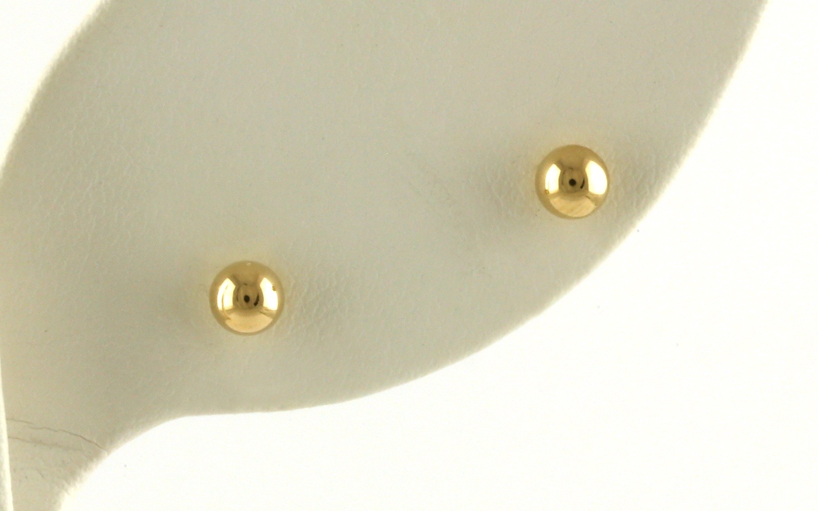 Small Ball Stud Earrings in Yellow Gold (4mm)