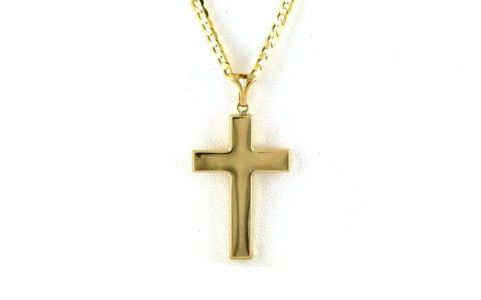 content/products/Hollow Cross Necklace in Yellow Gold