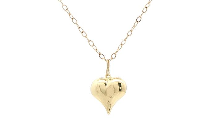 content/products/Estate Piece: Hollow Bubble Heart Pendant-Charm in Yellow Gold