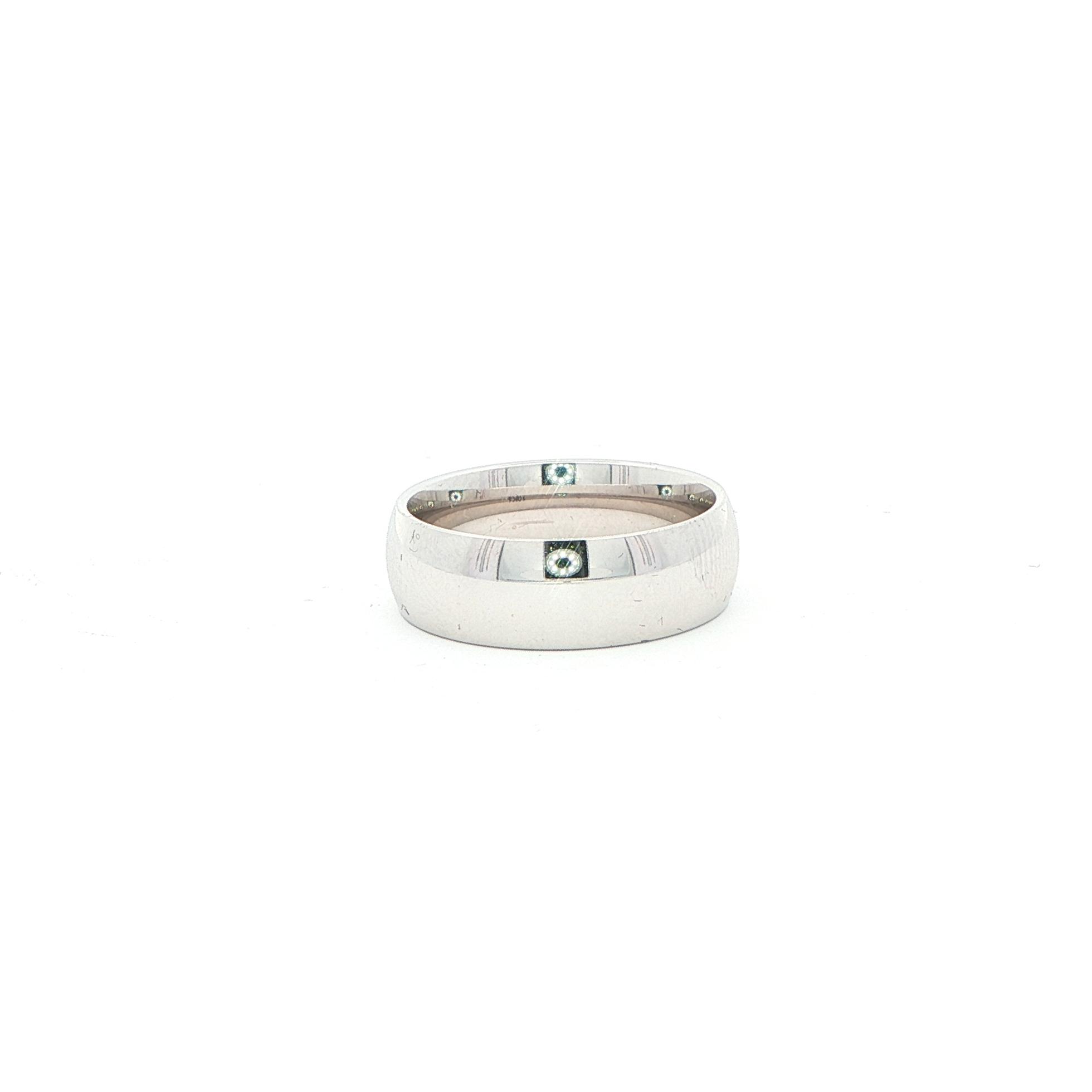 Comfort Fit Ring in White Gold (6mm)