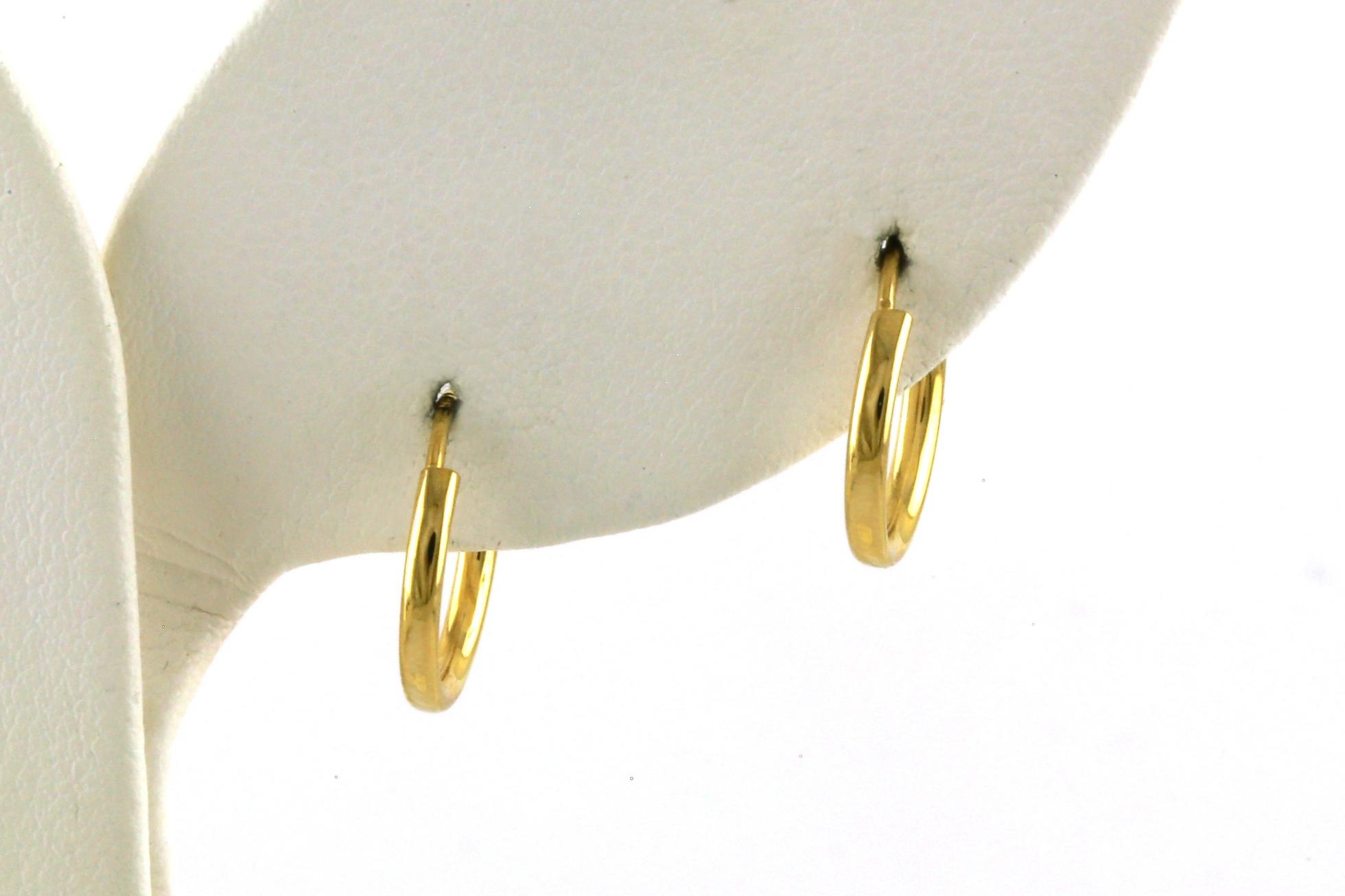 Classic Endless Hoop Earrings in Yellow Gold