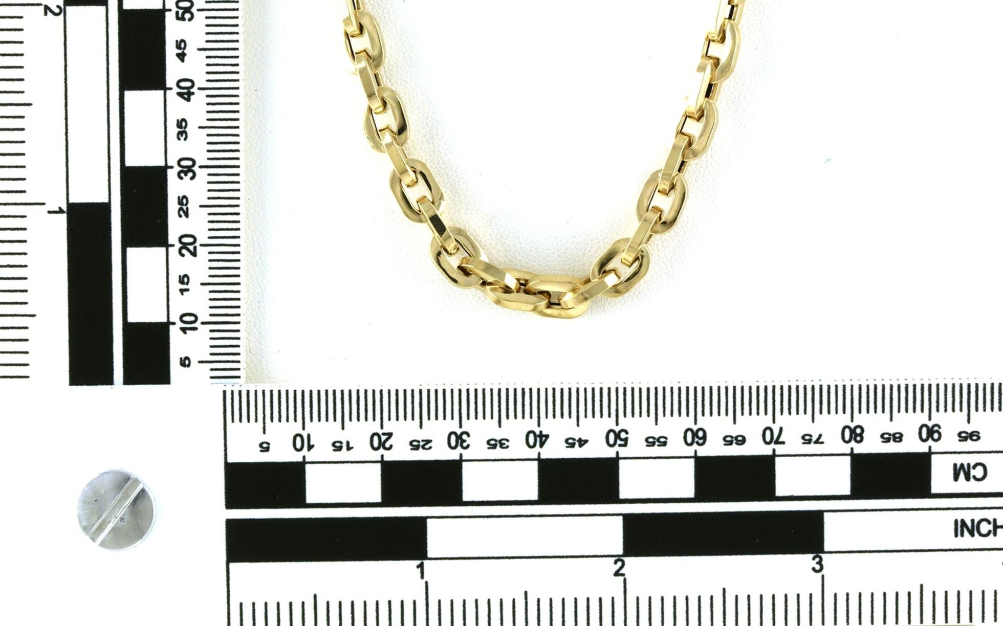 Estate Piece: 5.95mm Hollow Cable Chain in Yellow Gold scale
