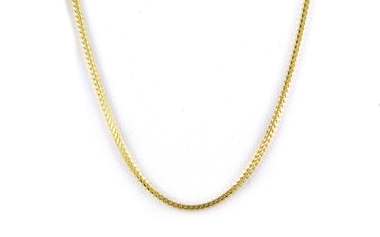 Estate Piece: 1.35mm Square Spiga Chain in Yellow Gold
