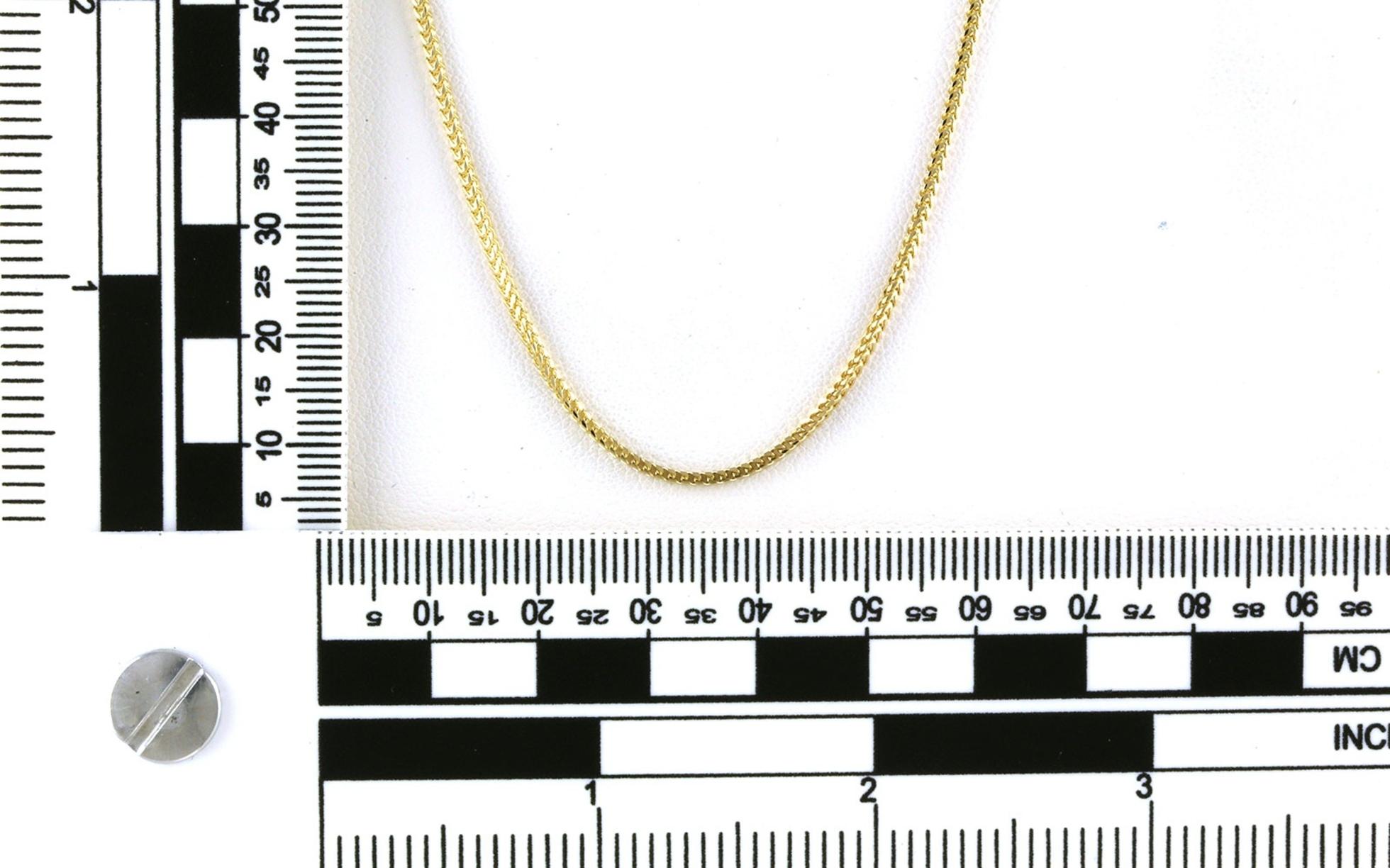 Estate Piece: 1.35mm Square Spiga Chain in Yellow Gold scale