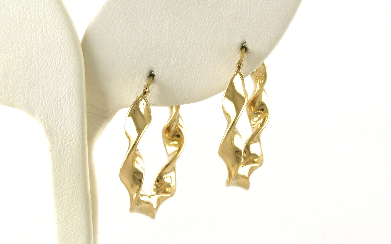 Estate Piece: Twisted Hoop Earrings in Yellow Gold
