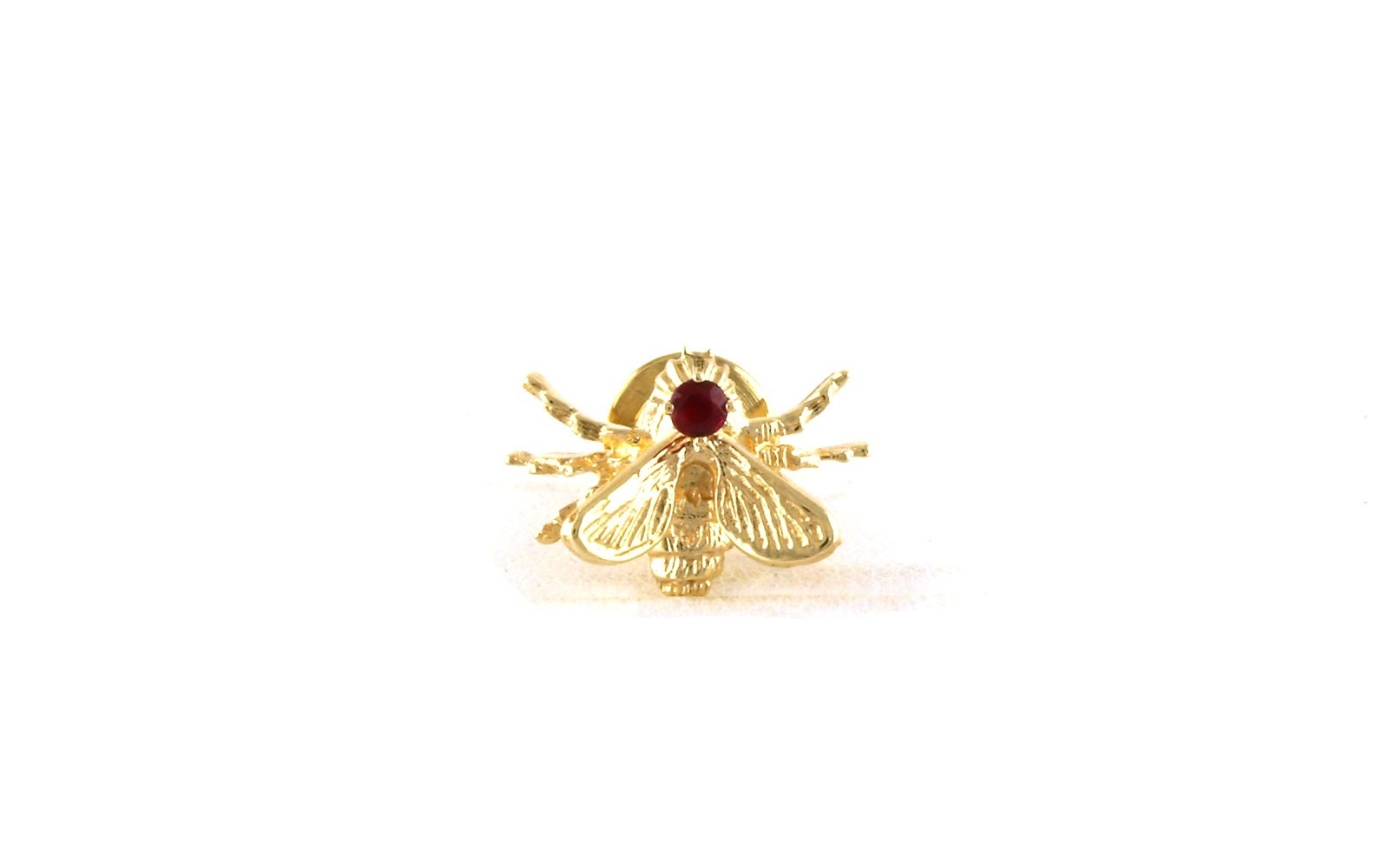 Estate Piece: Bee Pin with Ruby in Yellow Gold (0.09ct)