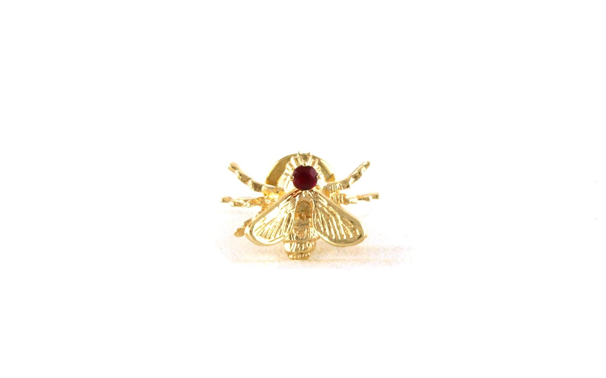 Estate Piece: Bee Pin with Ruby in Yellow Gold (0.09ct)