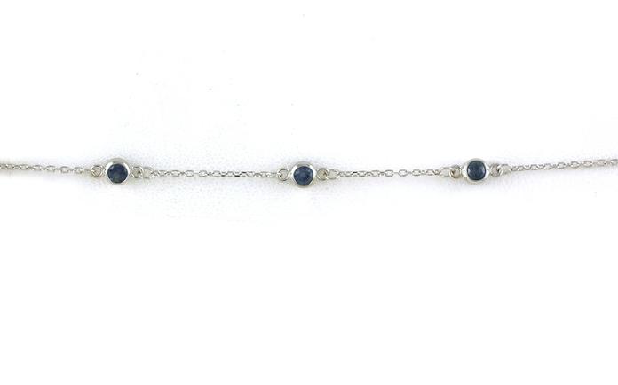 content/products/Estate Piece: 3-Stone Montana Sapphire Bezel-Set Bracelet in White Gold (0.36cts TWT)