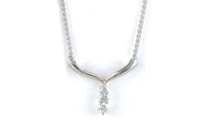 content/products/Estate Piece: Split Chain "Y" Diamond Drop Necklace in White Gold (0.50cts TWT)