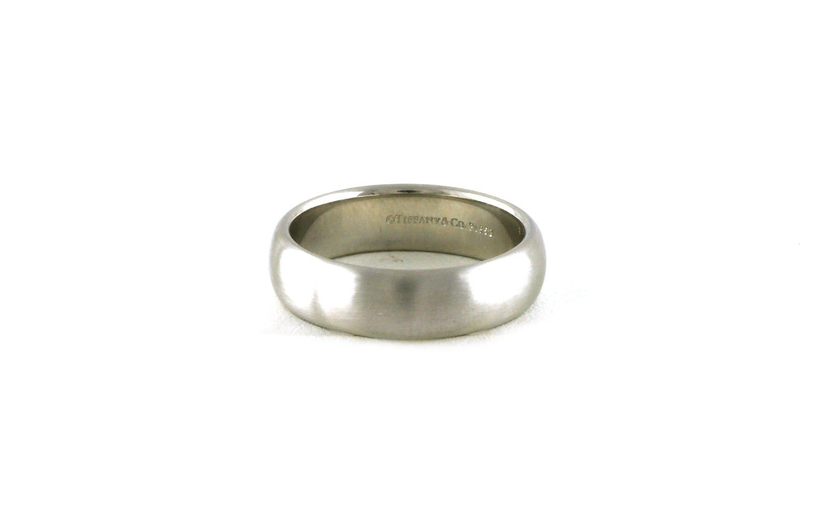 Estate Piece: Tiffany & Co Satin Brushed Ring in Platinum