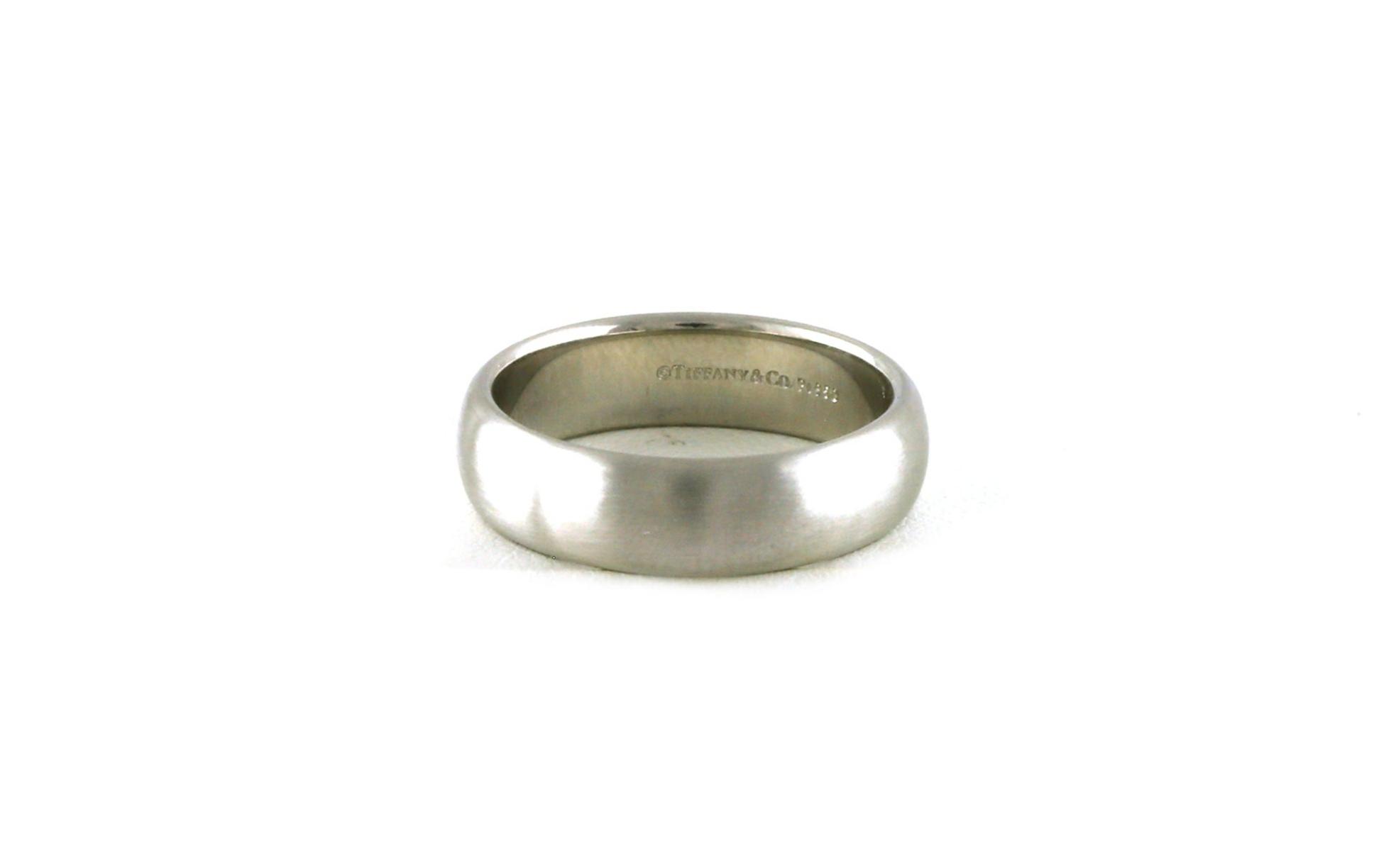 Estate Piece: Tiffany & Co Satin Brushed Ring in Platinum