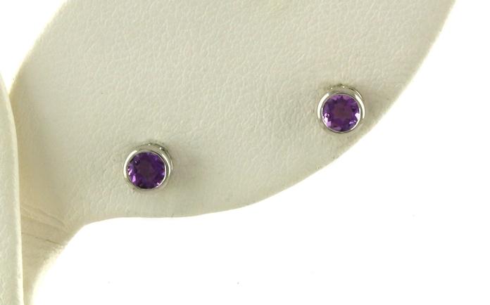 content/products/Bezel-Set Amethyst Stud Earrings in White Gold (0.31cts TWT)