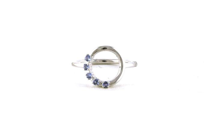 content/products/5-Stone Montana Yogo Sapphire Circle Ring in White Gold (0.20cts TWT)
