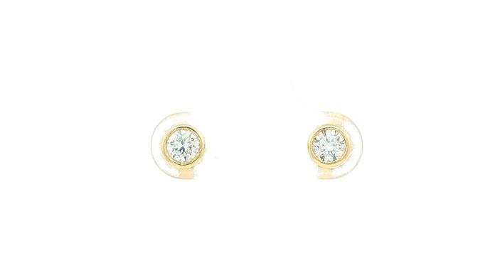 content/products/Bezel-set Diamond Stud Earrings in Yellow Gold (0.46cts TWT)