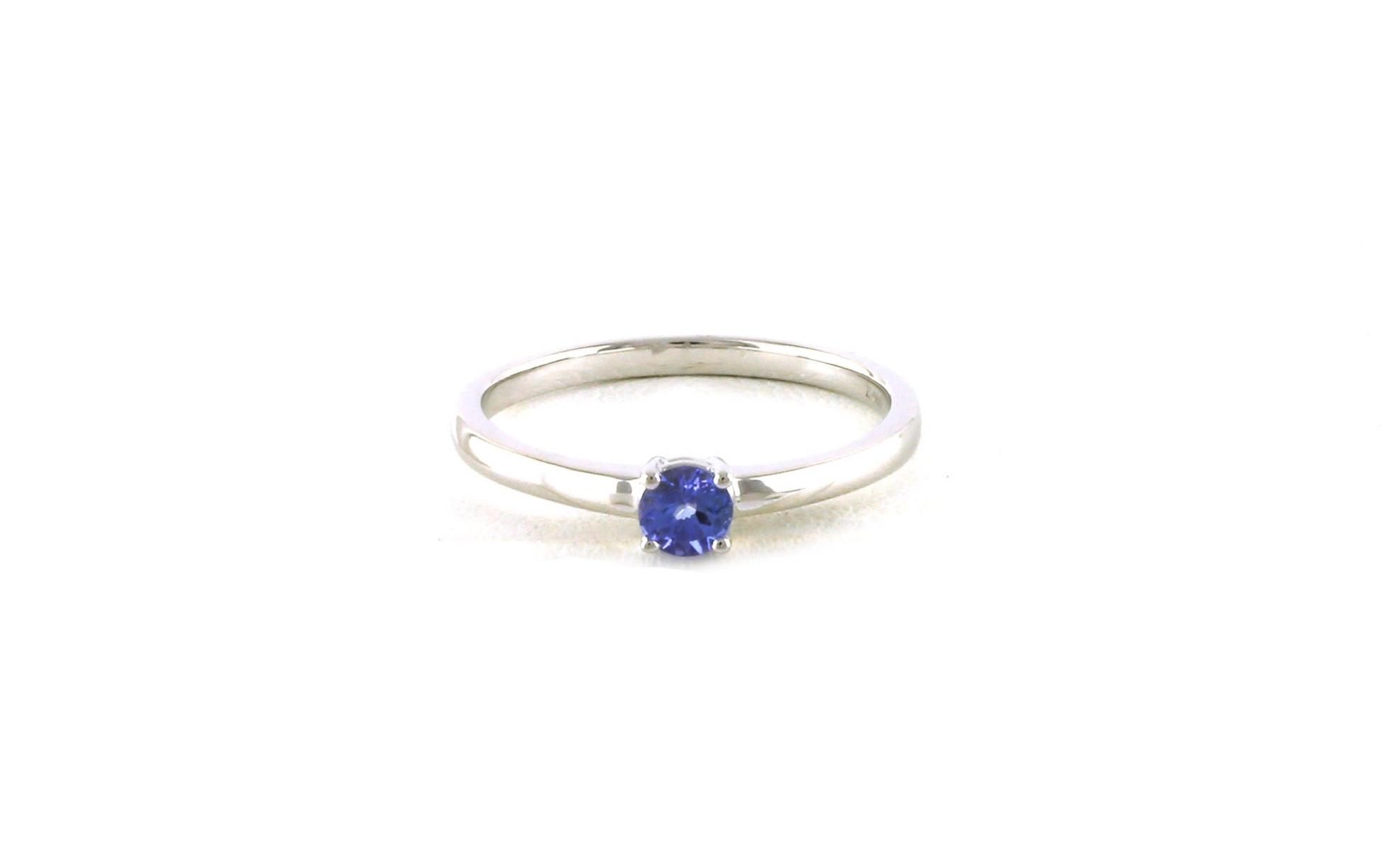 Tanzanite Solitaire Ring in White Gold (0.25ct)