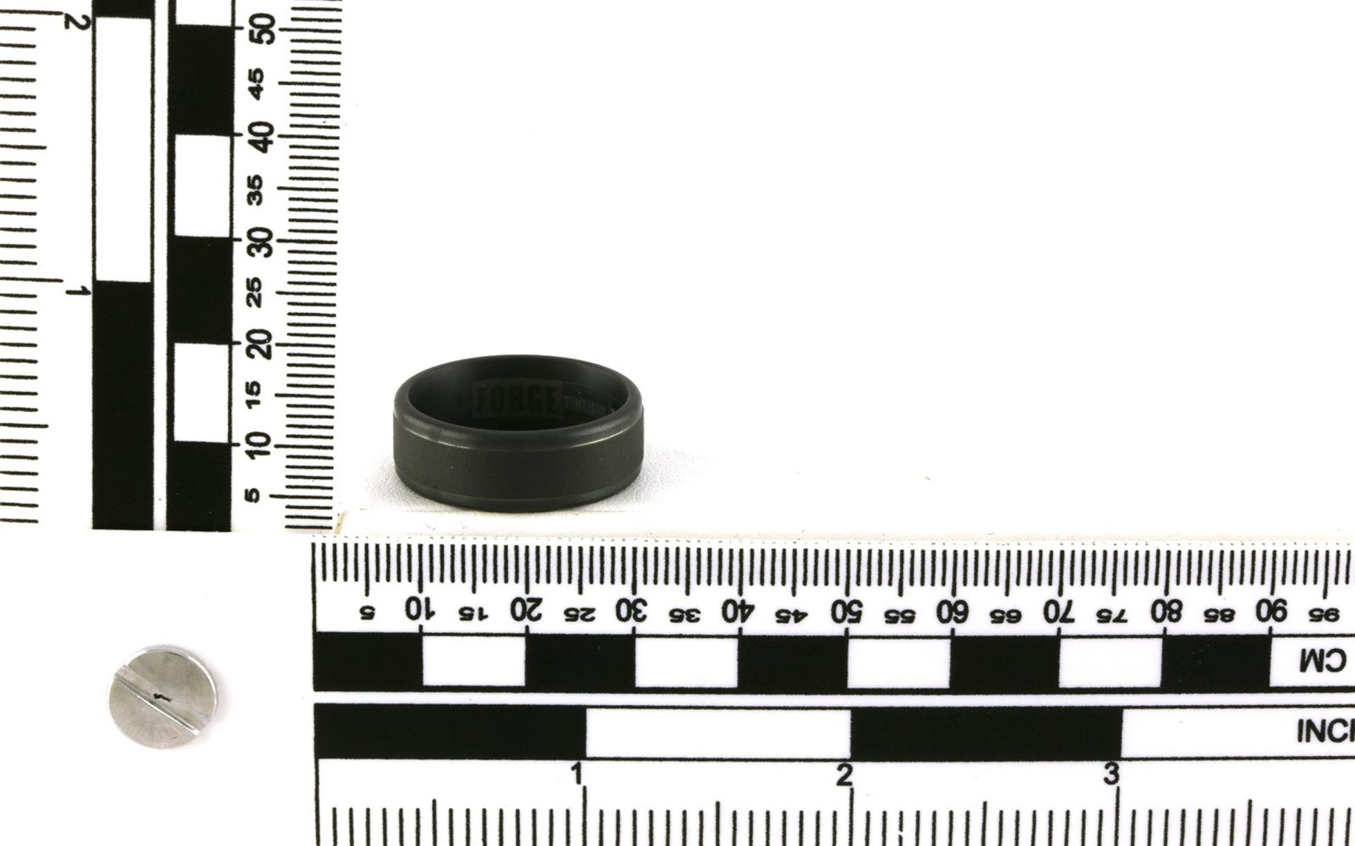 Dark Tantalum 8mm  Straight Edge Band scale