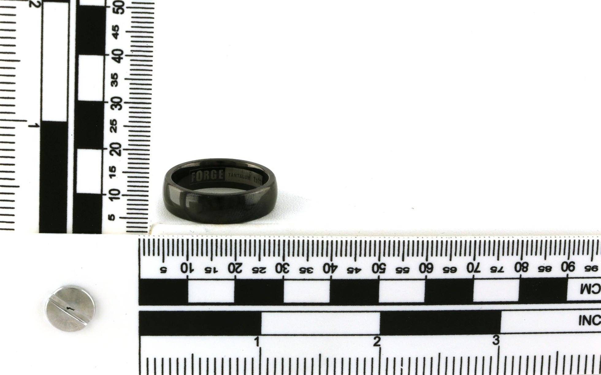 Dark Tantalum 6.5mm High Polish Band scale