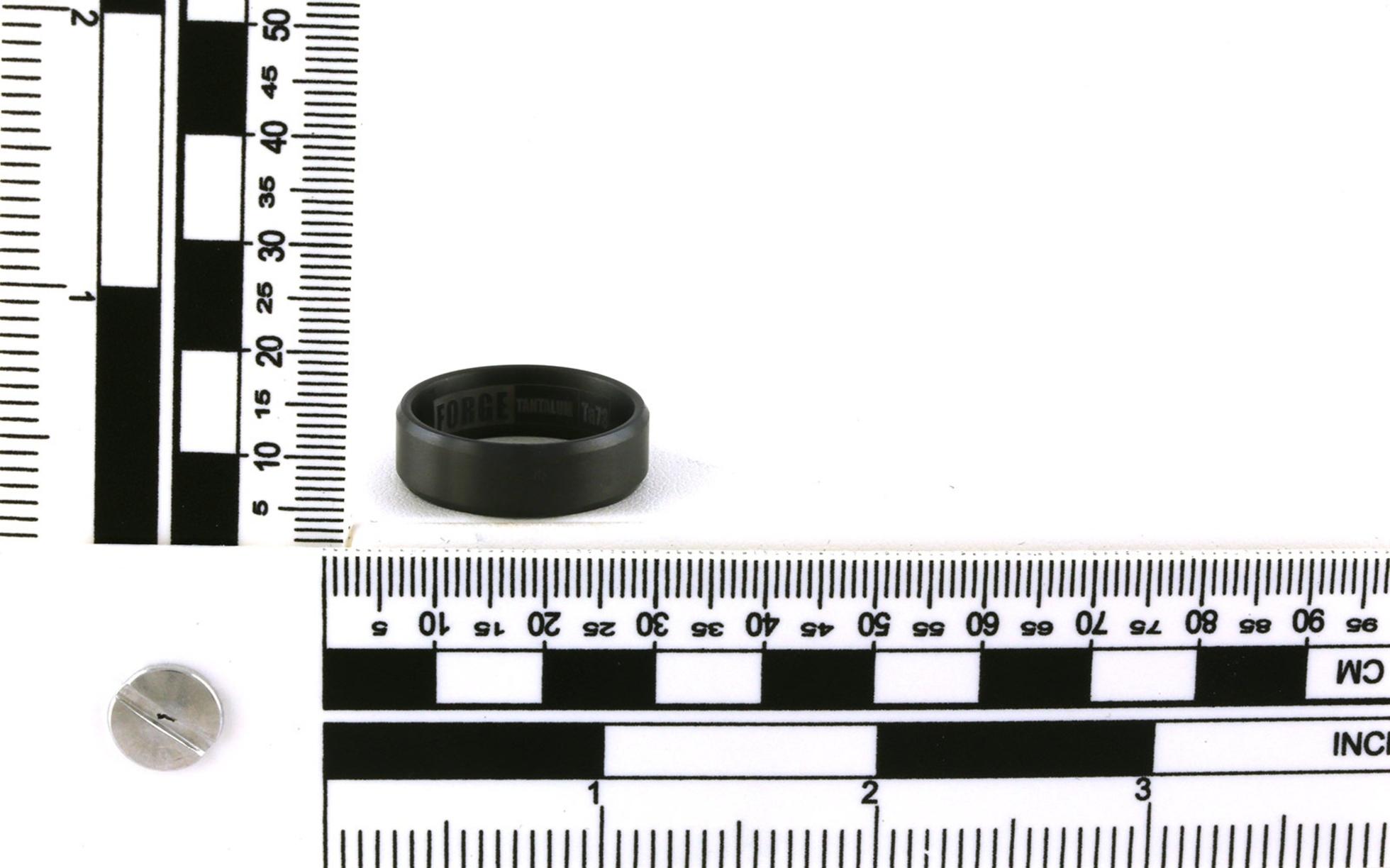 Satin Finish 7mm Dark Tantalum Band scale