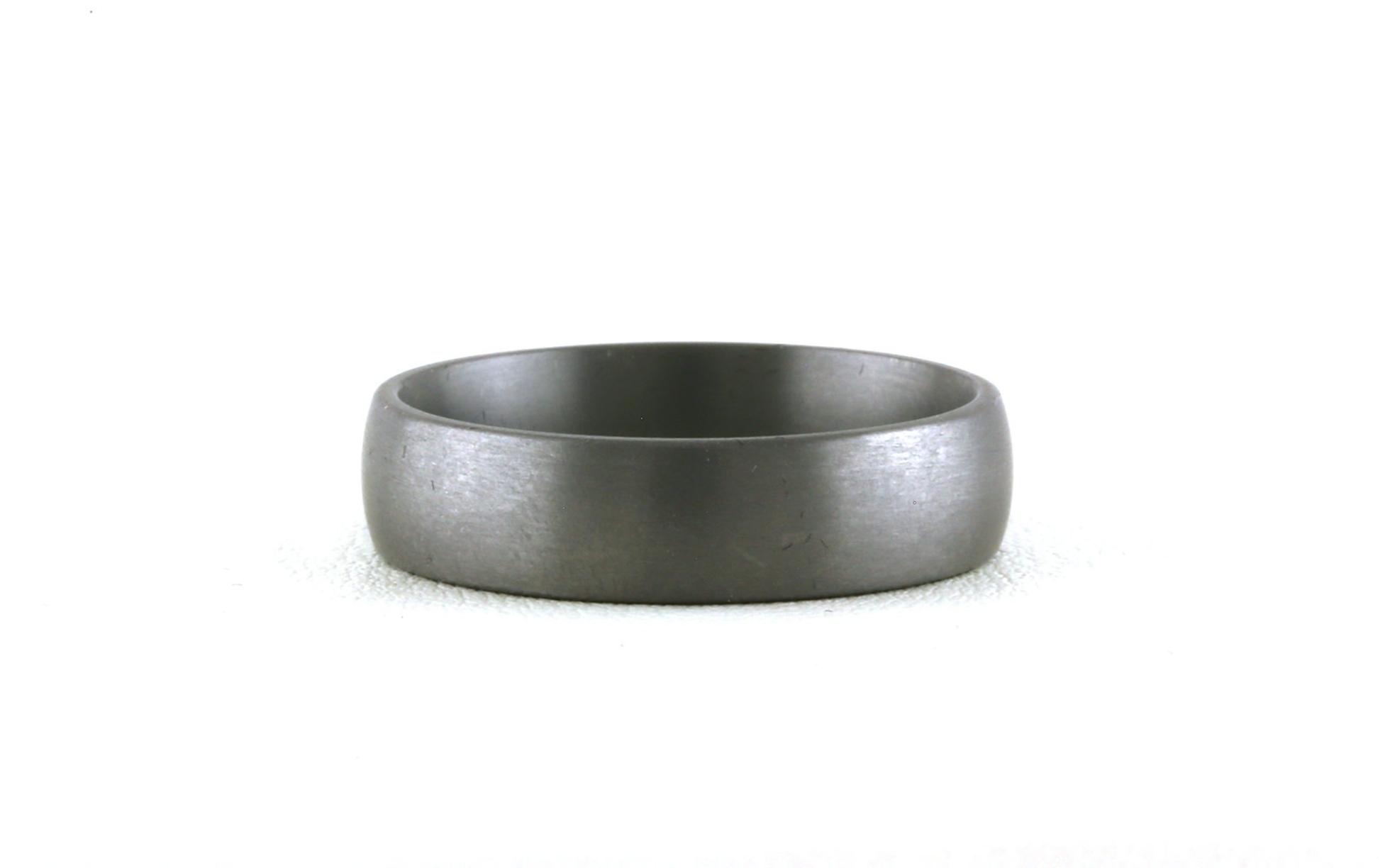 Satin Finish Domed 6mm Dark Tantalum Band