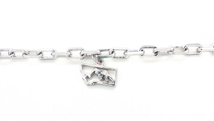 content/products/Montana State Mountain Charm Chain Bracelet with Montana Sapphire in Sterling Silver (0.03cts)
