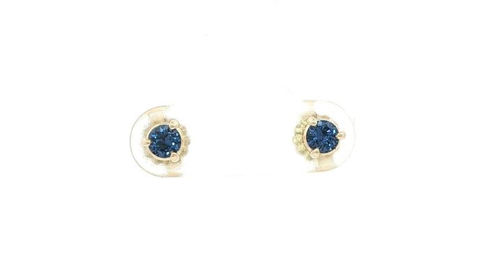 content/products/Huckleberry Sapphire Stud Earrings in 3-Prong Martini Settings in Yellow Gold (0.43cts TWT)