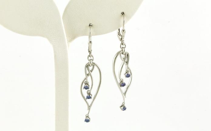 content/products/Swirl Montana Yogo Sapphire Dangle Leverback Earrings in Sterling Silver (0.40cts TWT)