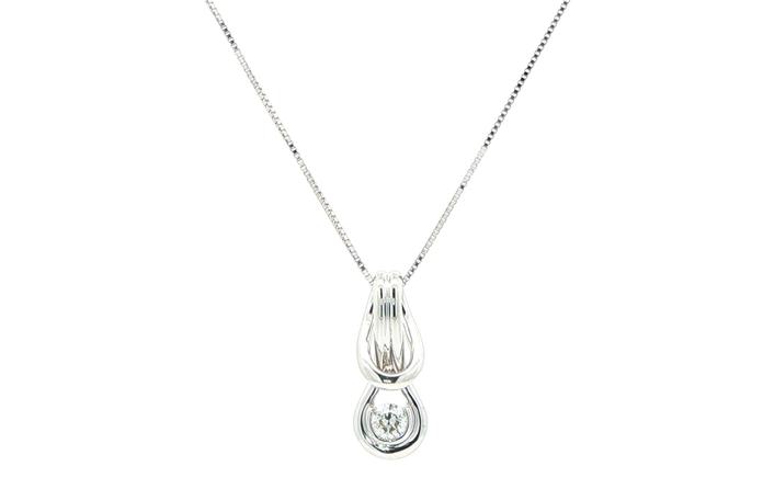 content/products/Estate Piece: Looped Knot Diamond Necklace in White Gold (0.15cts)
